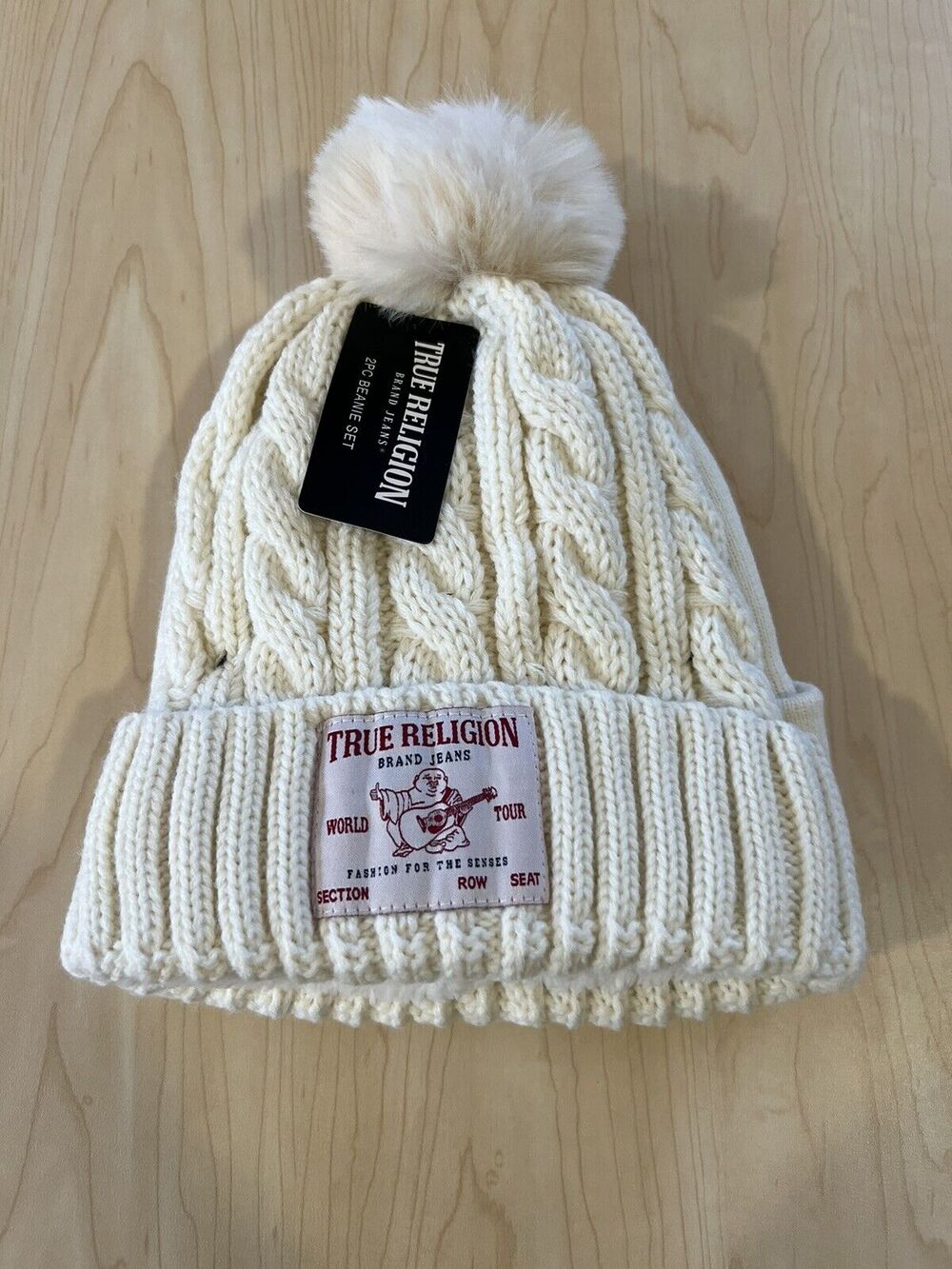 True Religion NWT Women’s Set Of Two ~ One Size Fits All ~ Cuffed Knit Beanies